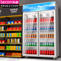 乐创(lecon)展示柜冷藏士多便利店双开门保鲜柜商用立式风冷柜LC-C-JC-FL-800
