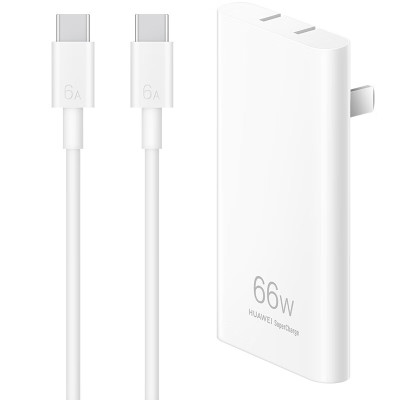 华为(HUAWEI) 氮化镓超薄 充电器(MAX66W)纤薄机身\GaN氮化镓技术\多品类设备兼容