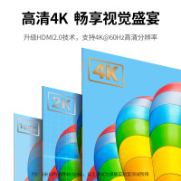 绿联(Ugreen) HDMI线工程级 4K数字高清线3D视频线 电脑机顶盒连接电视投影仪显示器连接线5米 10109