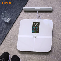 沃莱体脂秤高精准八电极智能体重秤可充电健身房专用电子秤自有APP人体健康数据监测体脂仪FI2001B白色