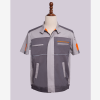 京嘉(JINGJIA) 夏季工服 可定制 男士短袖工服 印LOGO