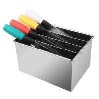 优橙 无磁加厚加高不锈钢刀箱刀具收纳盒加盖加锁防拿