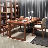 中伟(ZHONGWEI)长条桌实木大书桌工作台老板桌0.8*1.2m单桌