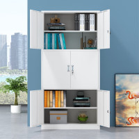 中伟(ZHONGWEI)钢制铁皮柜资料柜储物柜通三节档案柜 850*390*1800