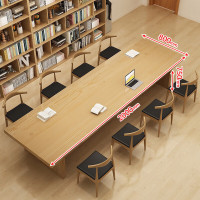 中伟(ZHONGWEI)实木书桌会议桌办公桌长条桌培训桌大板桌办公桌 2米单桌