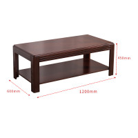 中伟(ZHONGWEI)办公茶几双层茶几现代简约长茶几1200*600*450