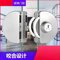 水龙珠(SHUILONGZHU)玻璃门锁推拉门玻璃锁双门免开孔不锈钢店铺中央锁单门双开门锁