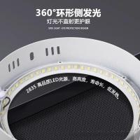 水龙珠(SHUILONGZHU)明装led筒灯圆形天花板吸顶灯85-265V-隔离驱动圆形暖光12W[直径16cm]