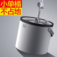 大卫 旋转拖把免手洗家用一拖净单桶拖布桶懒人拖地托把墩布 加强杆+塑料盘(共2拖头)