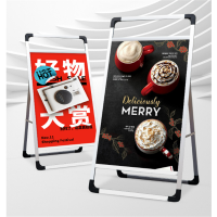 速买宝 铝合金 海报架手提立式单面海报架60*80 加重型 5只起订(不含板)
