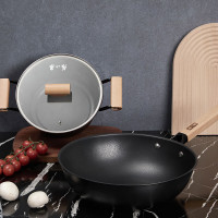 张小泉悦享精铁系列锅具套装 炒锅不粘锅家用炒菜锅无涂层 悦享精铁两件套C35780100