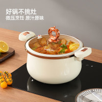 龙的(Longde)LD-TM539家用珐琅微压汤锅耐高温搪瓷不粘锅珐琅微压汤锅26cm