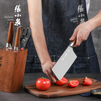 张小泉家用套装刀具六件套 厨房套刀切片刀切菜刀斩骨实木刀座 鬼冢虎系列套刀六件套