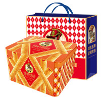 如水 坚果纯牛奶鸡蛋卷468g 饼干 曲奇特产糕点 老年人休闲零食 铁盒装