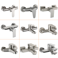 水龙珠(SHUILONGZHU) 304不锈钢分体混合水龙头冷热可调节升降花洒明珠淋浴帝王三联