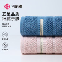 洁丽雅(grace)W0159毛巾 鲁道夫纯棉抗菌毛巾2条装 吸水长绒棉洁面巾擦脸亲肤洗脸巾