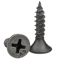 俊伟达石膏板专用黑色磷化粗牙高强度干壁钉散装墙板钉干墙自攻螺丝干背钉 100个装