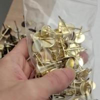 俊伟达平头钉图钉长针大头钉泡钉圆头钉子家具五金配件复古装饰沙发钉子泡钉 100个装