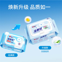 心相印(Mind Act Upon Mind)XCY080+P2大耳狗联名款系列80抽*5包卫生杀菌可冲马桶湿厕巾