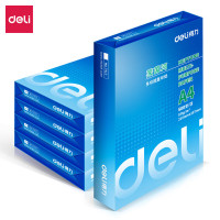 得力(deli)莱茵河A4复印纸80g2500张210*297mm打印纸办公纸学生用草稿纸白纸 7419/5包装