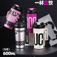 格沫能量保温杯女生高颜值大容量男吸管咖啡杯随行便携实用水杯子能量随行保温杯(玫烦恼)