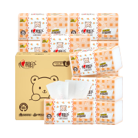 心相印(Mind Act Upon Mind)DT13090婴儿M码三层90抽20包装立体压花面巾纸箱装湿水不易破