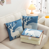 啄木鸟(ZMNXG)一路有你抱枕被超柔磨毛(填充羽丝棉)