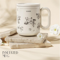 格沫保温马克杯办公室咖啡杯女高颜值实用送礼上班水杯毕业生日礼格沫趁热拿铁系列马克杯(似锦)