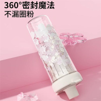 格沫樱花水杯新款泡茶吸管杯子塑料高颜值大容量便携女生送礼艺术家水杯(桃气粉)