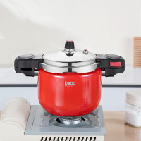 德铂(Debo)罗德尔高压锅4L304不锈钢家用不粘防爆压力锅18cmDEP-823(红色)
