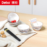 德铂(Debo)卡梅拉餐具套装家用陶瓷碗筷勺子套装12件 DEP-768