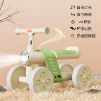 米迪象 儿童四轮滑行车平衡车1- 3宝宝学步车无脚踏滑步车 标配防侧翻