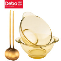 德铂(Debo)吉尔高硼硅琥珀色玻璃碗勺子4件套厨房用具DEP-830