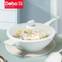 德铂(Debo)卡姆洛铝合金炒锅无陶瓷涂层32CM不粘锅电磁炉燃气DEP-898