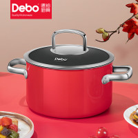 德铂(Debo)喜马拉雅陶钢一体汤锅0涂层明火电磁炉22cm通用炉灶有盖DEP-927