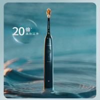 飞利浦(PHILIPS)HX9996/12电动牙刷成人钻石AI刷含皮质充电旅行盒20倍清除牙菌斑午夜蓝