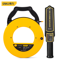 得力(deli)充电式墙体PVC管金属管测堵器电线管堵塞探测仪电工排堵仪探测20米 DL337020