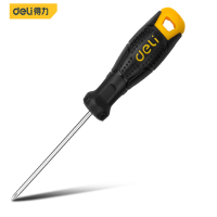 得力(deli) DL6262001 塑柄一字螺丝批 6*200mm 6把起订