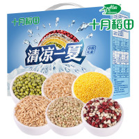 十月稻田(SHIYUEDAOTIAN) 清凉一夏2.4kg 绿豆糙米燕麦荞麦黄小米红豆米各400g