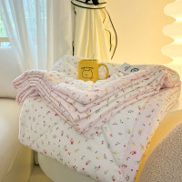 约克罗兰 糯柔棉空调被印花单人双人薄被YK5206 小碎花 150cm*200cm
