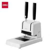 得力(deli)财务凭证装订机会计档案专用手动打孔机全自动热熔胶铆管胶管胶装打洞器凭证电动装订机 33669S