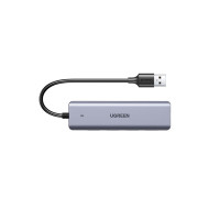 绿联USB3.0分线器扩展坞 高速4口集线器HUB拓展坞 笔记本台式电脑一拖多口转换器延长线带供电口 15918