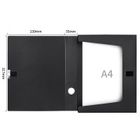 得力5603档案盒 A4 55mm(黑)(只)