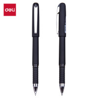 得力(deli)DL-S822 0.7mm 办公中性笔水笔黑色签字笔 12支/盒(黑)