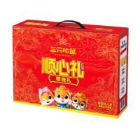 三只松鼠(threesquirrels)六种坚果+两瓶坚果乳顺心礼盒910g