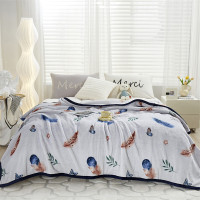 约克罗兰 四季软糯毛毯 加厚绒毯子柔软舒适YKT4312 轻舞飞扬-白 200*230cm