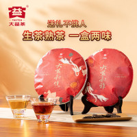 大益TAETEA茶叶普洱茶4年陈和悦和雅生熟茶组合357g*2