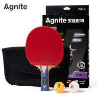得力(deli) 六星级乒乓球拍横拍(单只装) 安格耐特FH256