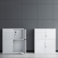 沃盛 办公文件柜 档案柜铁皮柜书柜资料整理柜子 偏三斗下节柜 850*390*1000