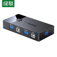 绿联(Ugreen)30357 VGA KVM切换器 笔记本显示器鼠标键盘打印机 共享器KVM切换器带2口USB